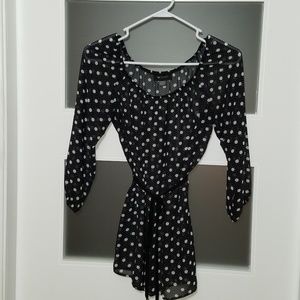 AB STUDIO SHEER BLOUSE POLKA DOTS